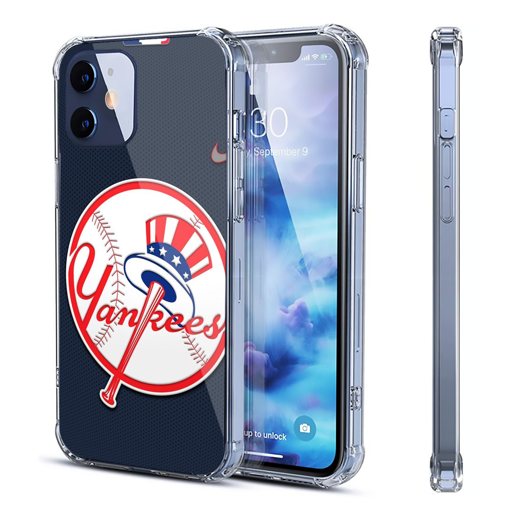 New York Yankees 208 Clear IPhone 12 Case – Soft TPU With UV Print – Enhanced Drop Protection, Precise Fit, Anti-Fingerprint, Customizable Design, Scratch-Resistant, Yellow-Resistant